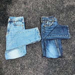 Gap Sky High Straight Light and Dark wash both sizes 27 4r.